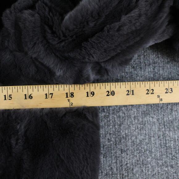 Heartloom Jacket XS Meg Bomber Fur Plush Ribbed Varsity Striped Multi Fur Chic - Picture 10 of 11